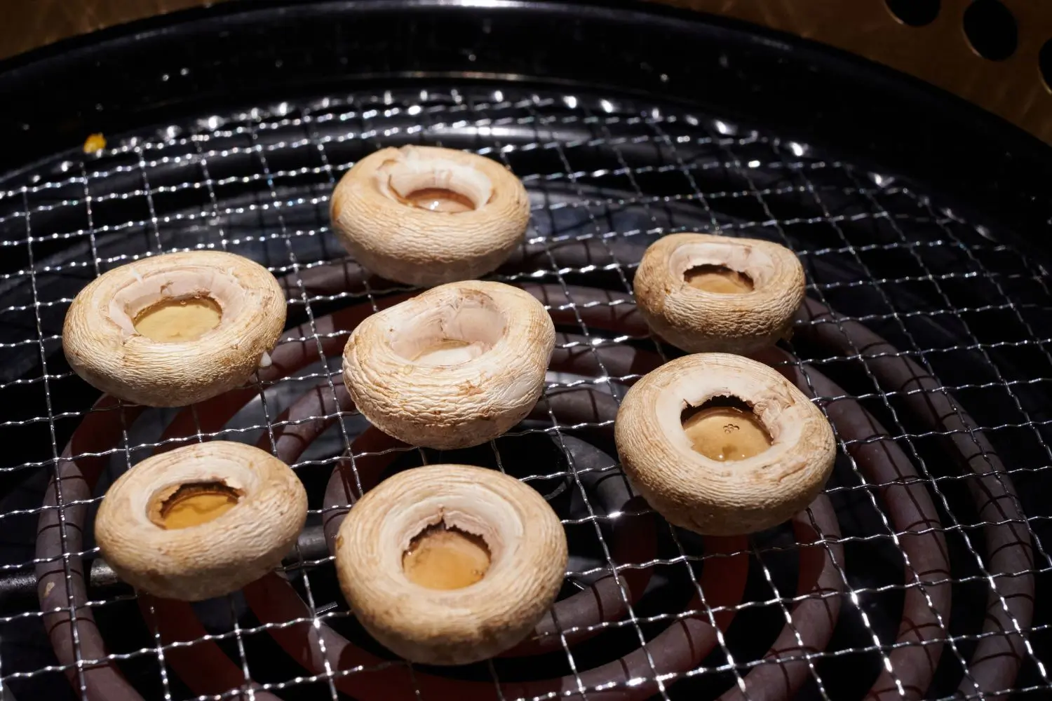 Grilled mushrooms at Blaze Korean BBQ & Hot Pot, a Korean Restaurant in Myrtle Beach